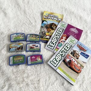 Leapfrog Leapster Games Lot Of 6 Cartridges Disney Princess Cars Pet Pals